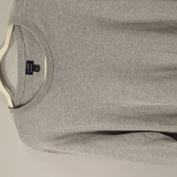 J Crew Men's Cotton Crewneck Sweater Gray size Large 100% Cotton - Picture 3 of 11